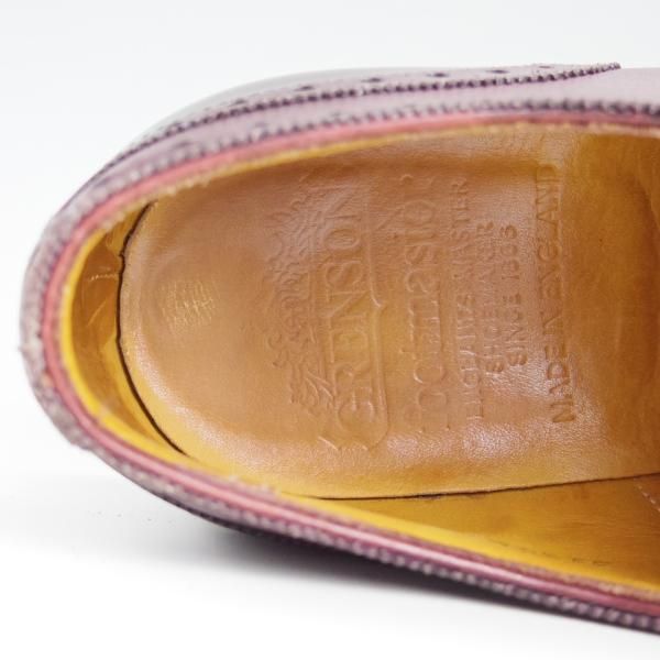 極上★(英)グレンソン 6.5F【貴重★footmaster/フットマスター】BATH/77ラスト/フルブローグ/カーフ/赤茶/メンズ/GRENSON★e090