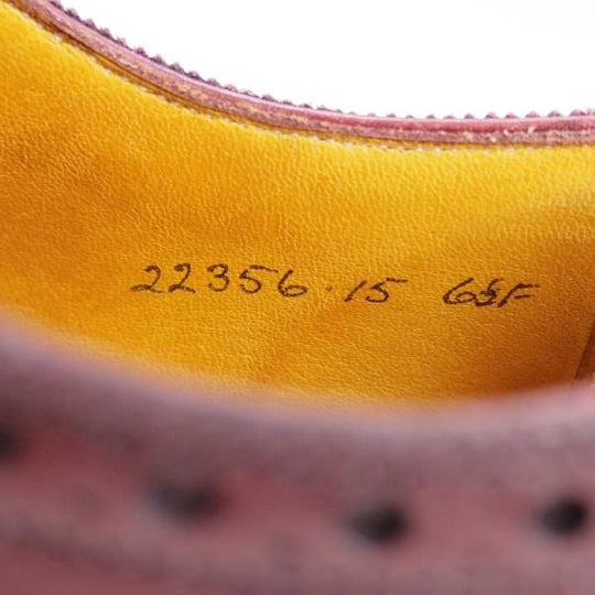 極上★(英)グレンソン 6.5F【貴重★footmaster/フットマスター】BATH/77ラスト/フルブローグ/カーフ/赤茶/メンズ/GRENSON★e090