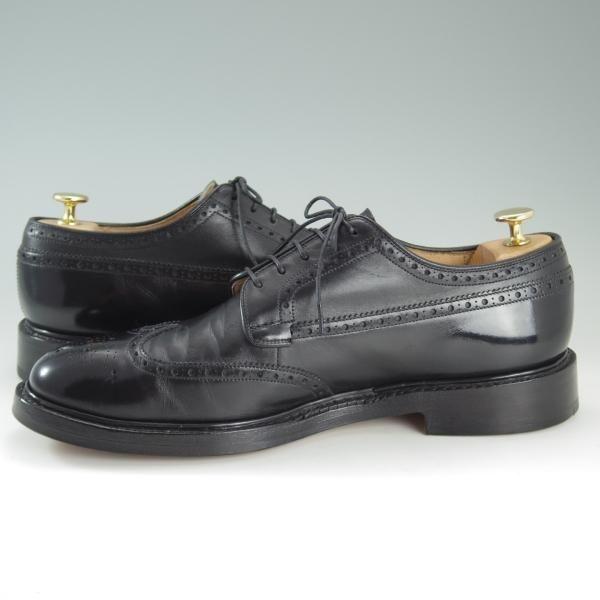 ★チャーチ 95G/UK9.5【貴重★100ラスト/グラフトン似寄りモデル】BROOKLAND/フルブローグ/カーフ/黒/メンズ/GRAFTON/Church's★e092