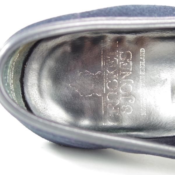 極上★クロケット&ジョーンズ 6.5E【★コインローファー/SELSEY/366ラスト】スエード/紺/メンズ/Crockett&Jones★e094