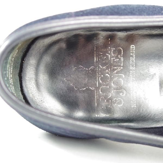 極上★クロケット&ジョーンズ 6.5E【★コインローファー/SELSEY/366ラスト】スエード/紺/メンズ/Crockett&Jones★e094