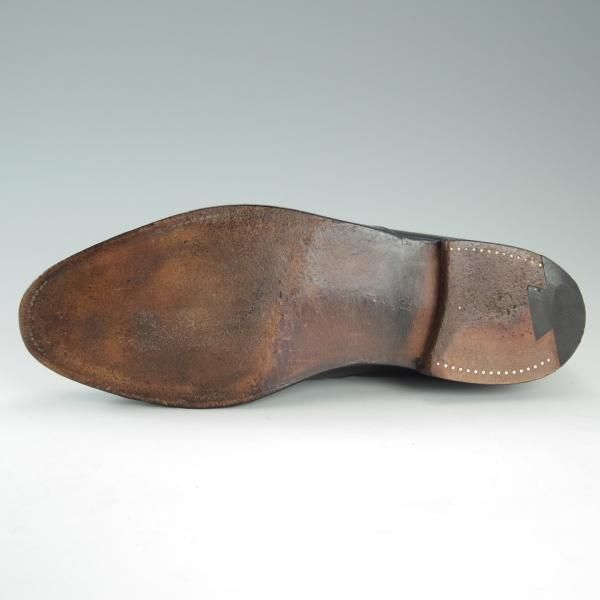 極上★クロケット&ジョーンズ UK9/US9.5E【★ブルックスブラザーズ別注/Peal&co】キルト/コインローファー/黒/メンズ/Crockett&Jones★e095