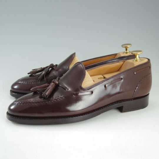 極上★クロケット&ジョーンズ UK7/US7.5E【貴重★茶/コードバン/ラルフローレン別注】タッセルローファー/メンズ/Crockett&Jones★e097