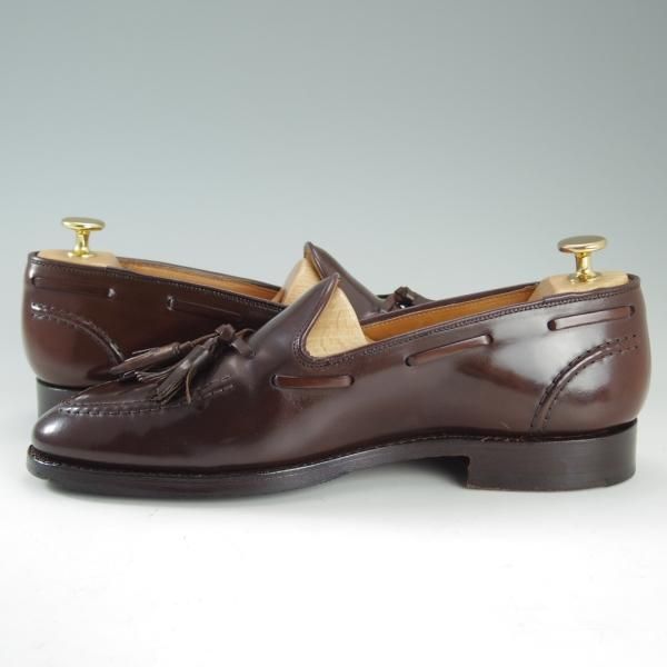 極上★クロケット&ジョーンズ UK7/US7.5E【貴重★茶/コードバン/ラルフローレン別注】タッセルローファー/メンズ/Crockett&Jones★e097