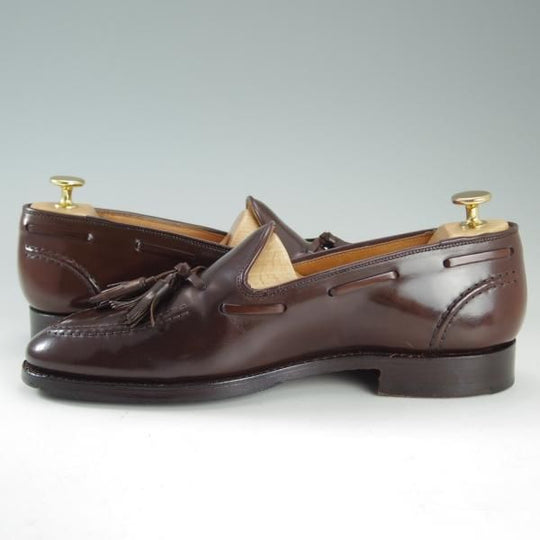 極上★クロケット&ジョーンズ UK7/US7.5E【貴重★茶/コードバン/ラルフローレン別注】タッセルローファー/メンズ/Crockett&Jones★e097