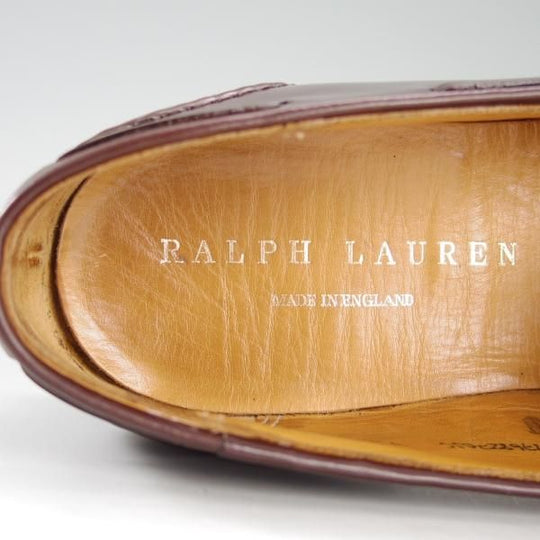 極上★クロケット&ジョーンズ UK7/US7.5E【貴重★茶/コードバン/ラルフローレン別注】タッセルローファー/メンズ/Crockett&Jones★e097