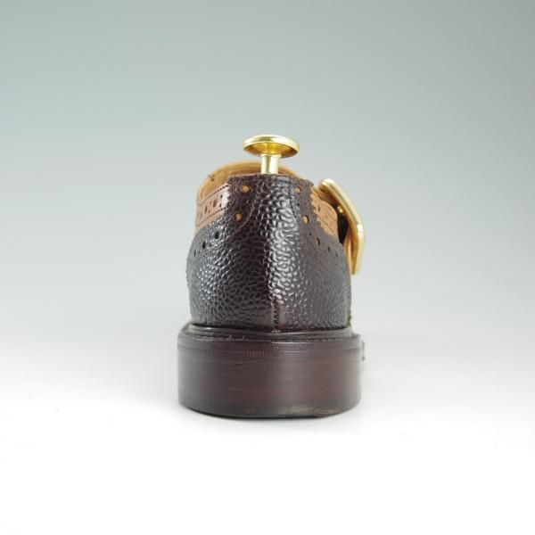 美品★トリッカーズ(レディース) SIZE 4【★メリージェーン/L6011/MARRY JANE】ウイングチップ/カーフ/濃茶×薄茶/短靴/Tricker's★e099