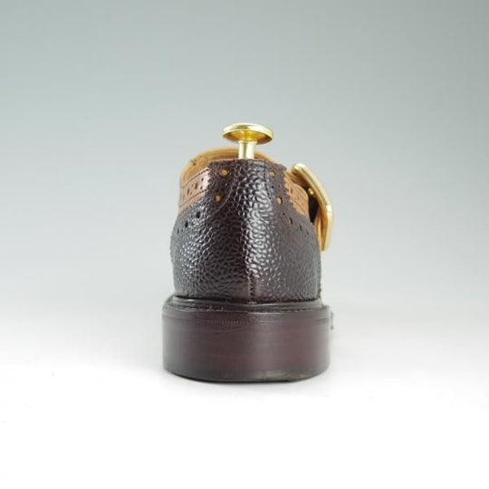 美品★トリッカーズ(レディース) SIZE 4【★メリージェーン/L6011/MARRY JANE】ウイングチップ/カーフ/濃茶×薄茶/短靴/Tricker's★e099