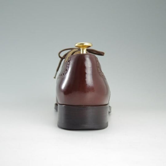 極上★(伊)タニノクリスチー SIZE 7【定価10万円以上★フルブローグ】108100/カーフ/赤茶/メンズ/TANINO CRISCI★e104