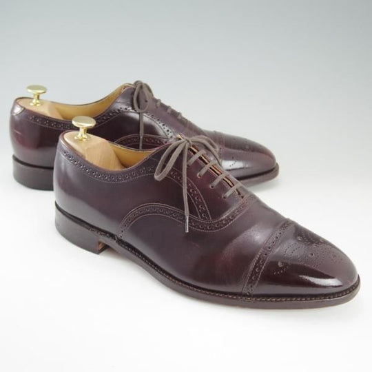 極上★(英)Loake/ローク UK9.5【貴重★(英)JONES別注/セミブローグ】BERESFORD/ポリッシュレザー/赤茶/メンズ/ジョーンズ★e105