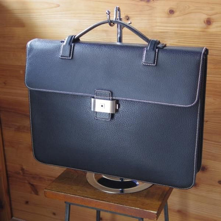 極上★(伊)サルヴァトーレ・フェラガモ/Ferragamo【★レザー ブリーフケース】黒/メンズ ビジネス バッグ/Salvatore★N5436