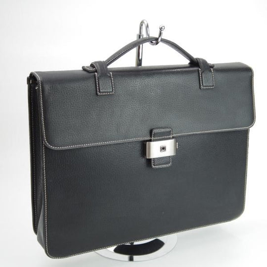 極上★(伊)サルヴァトーレ・フェラガモ/Ferragamo【★レザー ブリーフケース】黒/メンズ ビジネス バッグ/Salvatore★N5436