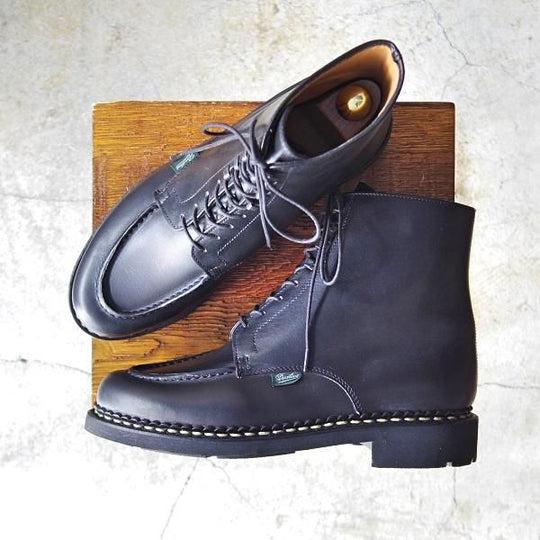 未使用★パラブーツ SIZE 6【貴重★ボーリュー/BEAULIEU/シャンボードのブーツ】Uチップ/リスレザー/NOIR/黒/TEXソール/Paraboot★e109