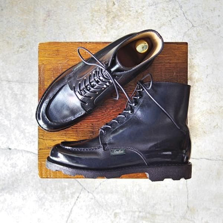 美品★パラブーツ(レディース) SIZE 3.5【貴重★ボーリュー/BEAULIEU/シャンボードのブーツ】Uチップ/カーフ/NOIR/黒/Paraboot★e110