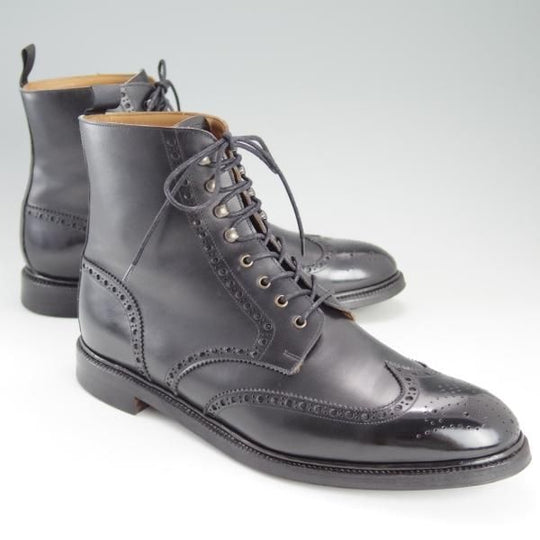 美品★(スペイン製)MEERMIN/メルミン 10E【グッドイヤーウェルテッド製法★101504/ブーツ】RUIラスト/カーフ/黒/メンズ★e111