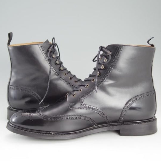 美品★(スペイン製)MEERMIN/メルミン 10E【グッドイヤーウェルテッド製法★101504/ブーツ】RUIラスト/カーフ/黒/メンズ★e111