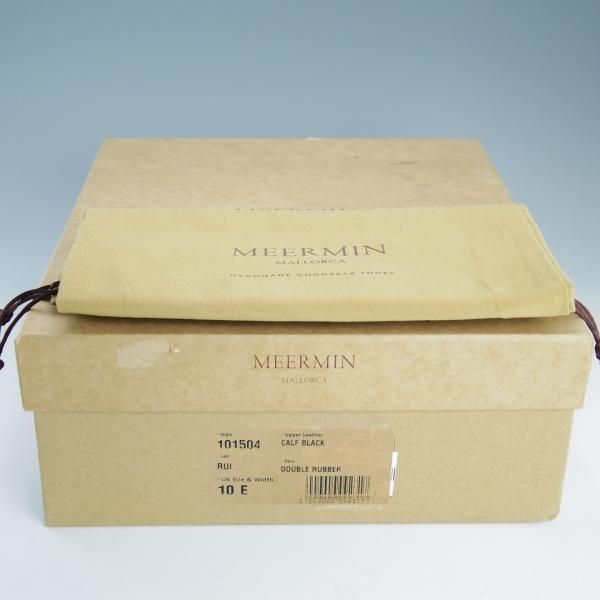 美品★(スペイン製)MEERMIN/メルミン 10E【グッドイヤーウェルテッド製法★101504/ブーツ】RUIラスト/カーフ/黒/メンズ★e111