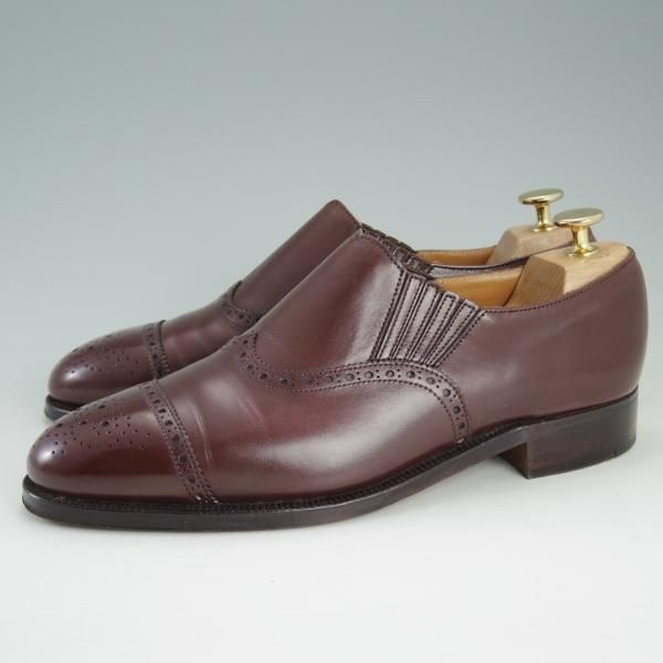 美品★クロケット&ジョーンズ 6.5E【貴重80's★シェットランドフォックス別注/Shetland Fox】サイドエラスティック/Crockett&Jones★e116
