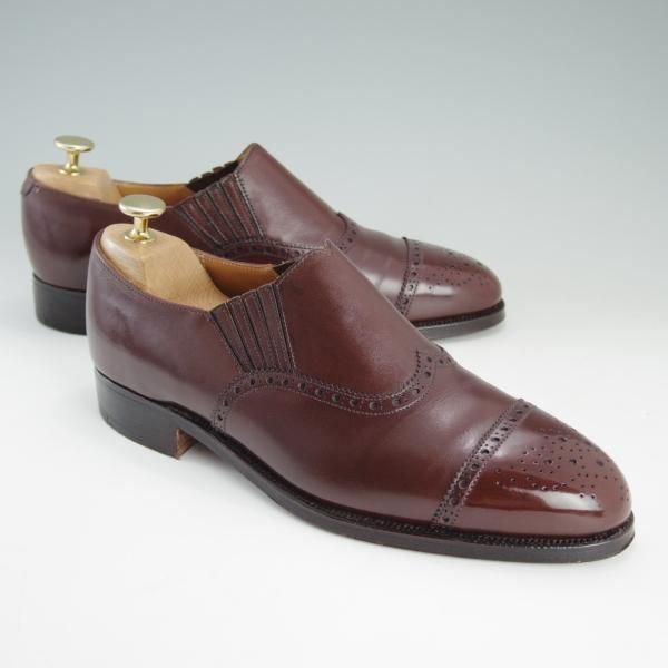 美品★クロケット&ジョーンズ 6.5E【貴重80's★シェットランドフォックス別注/Shetland Fox】サイドエラスティック/Crockett&Jones★e116