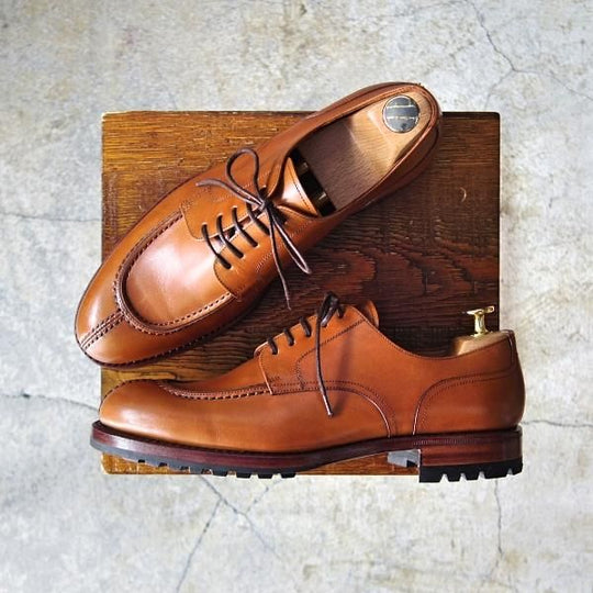 未使用★(スペイン製)YANKO/ヤンコ SIZE 6【グッドイヤーウェルテッド製法★Uチップ】14539/960ラスト/カーフ/薄茶/メンズ★e119