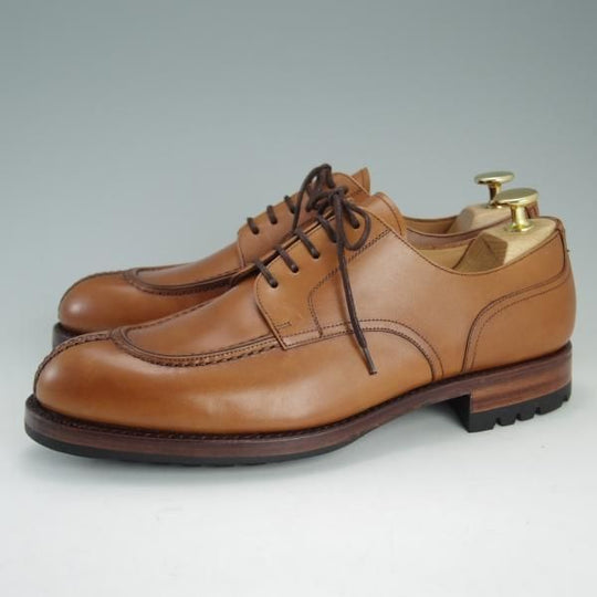 未使用★(スペイン製)YANKO/ヤンコ SIZE 6【グッドイヤーウェルテッド製法★Uチップ】14539/960ラスト/カーフ/薄茶/メンズ★e119