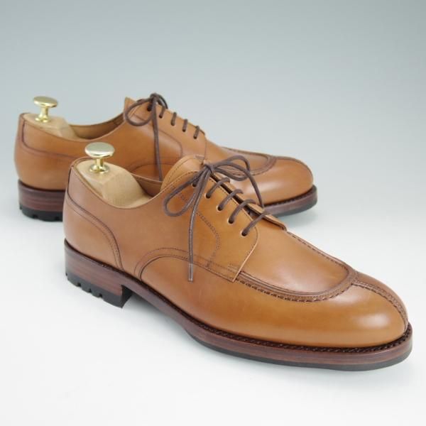 未使用★(スペイン製)YANKO/ヤンコ SIZE 6【グッドイヤーウェルテッド製法★Uチップ】14539/960ラスト/カーフ/薄茶/メンズ★e119