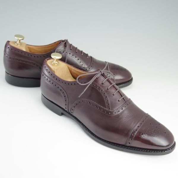 ★チャーチ UK8.5程度/95D【旧チャーチ★73ラスト/3都市ロゴ/ディプロマット似寄モデル】セミブローグ/カーフ/赤茶/メンズ/Church's★e121