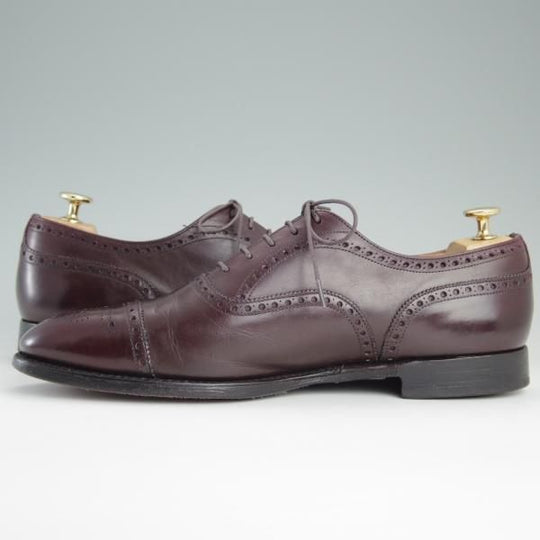 ★チャーチ UK8.5程度/95D【旧チャーチ★73ラスト/3都市ロゴ/ディプロマット似寄モデル】セミブローグ/カーフ/赤茶/メンズ/Church's★e121