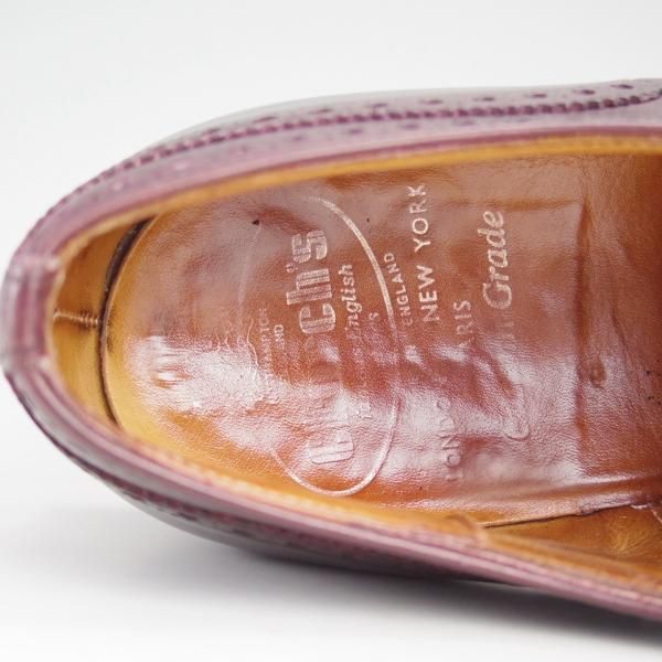 ★チャーチ UK8.5程度/95D【旧チャーチ★73ラスト/3都市ロゴ/ディプロマット似寄モデル】セミブローグ/カーフ/赤茶/メンズ/Church's★e121