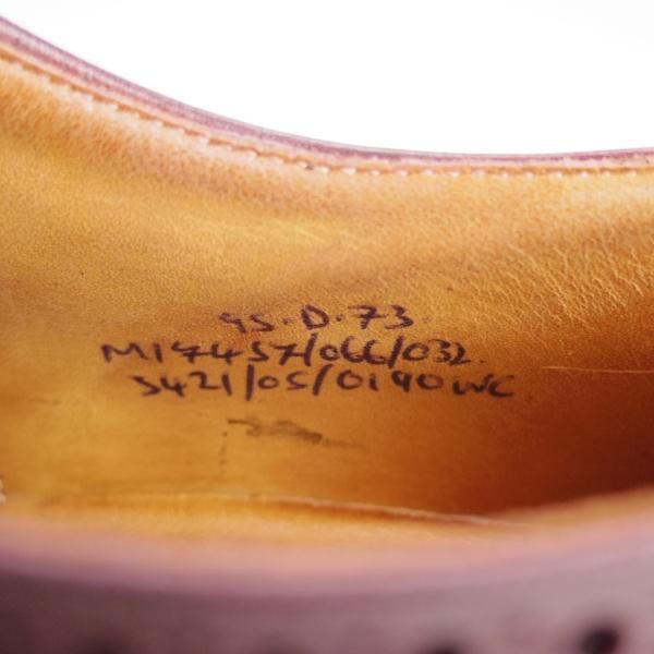 ★チャーチ UK8.5程度/95D【旧チャーチ★73ラスト/3都市ロゴ/ディプロマット似寄モデル】セミブローグ/カーフ/赤茶/メンズ/Church's★e121