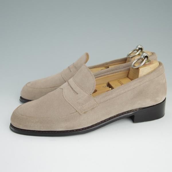美品★(英)チーニー(レディース) SIZE 4.5【★コインローファー/23921ラスト】スエード/薄茶/CHEANEY★e123