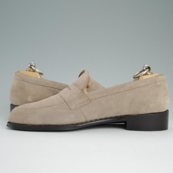 美品★(英)チーニー(レディース) SIZE 4.5【★コインローファー/23921ラスト】スエード/薄茶/CHEANEY★e123