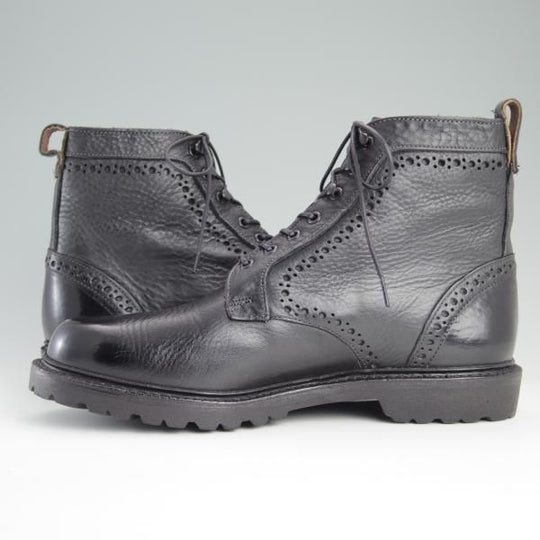 美品★(米)アレンエドモンズ 9D【★プレーントゥブーツ】シボ革/黒/メンズ/ALLEN EDMONDS★e125