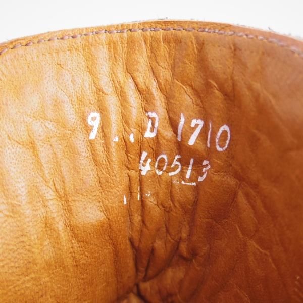美品★(米)アレンエドモンズ 9D【★プレーントゥブーツ】シボ革/黒/メンズ/ALLEN EDMONDS★e125
