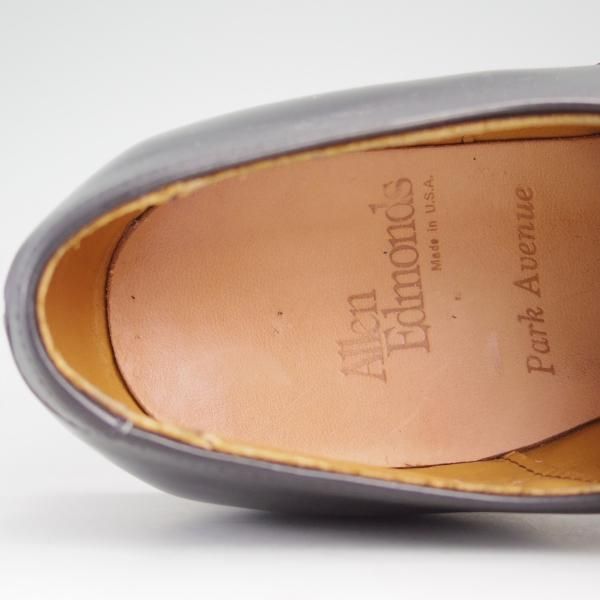 極美品★(米)アレンエドモンズ 7.5D【定価￥74,520-★パークアベニュー/Park Avenue】ストレートチップ/カーフ/黒/ALLEN EDMONDS★e127