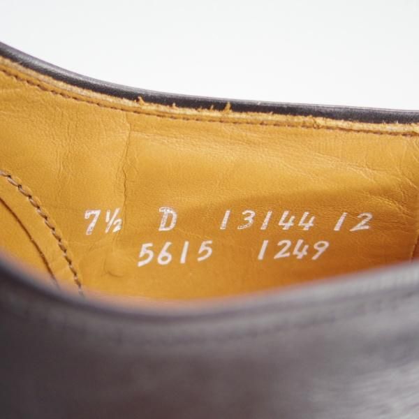 極美品★(米)アレンエドモンズ 7.5D【定価￥74,520-★パークアベニュー/Park Avenue】ストレートチップ/カーフ/黒/ALLEN EDMONDS★e127
