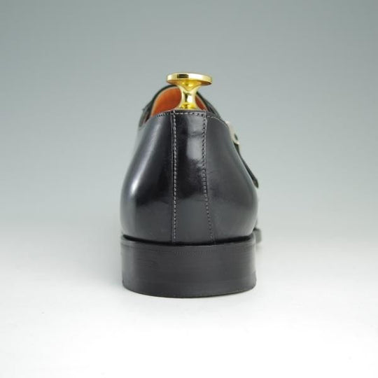 極上★(伊)サントーニ SIZE 6【貴重★ブラックラピド製法/エストネーション別注/ダブルモンク】10053-01/カーフ/黒/メンズ/Santoni★e131