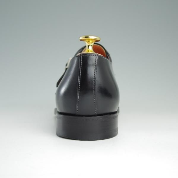 極上★(伊)サントーニ SIZE 6【貴重★ブラックラピド製法/エストネーション別注/ダブルモンク】10053-01/カーフ/黒/メンズ/Santoni★e131