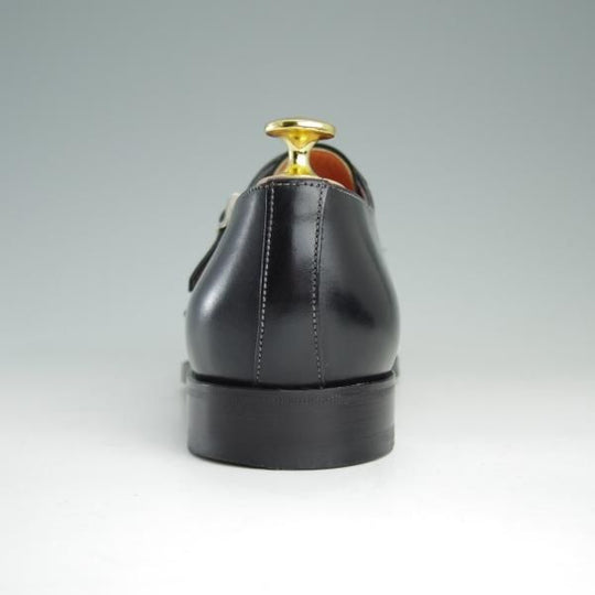 極上★(伊)サントーニ SIZE 6【貴重★ブラックラピド製法/エストネーション別注/ダブルモンク】10053-01/カーフ/黒/メンズ/Santoni★e131