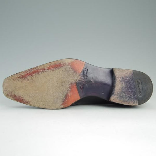 極上★(伊)サントーニ SIZE 6【貴重★ブラックラピド製法/エストネーション別注/ダブルモンク】10053-01/カーフ/黒/メンズ/Santoni★e131