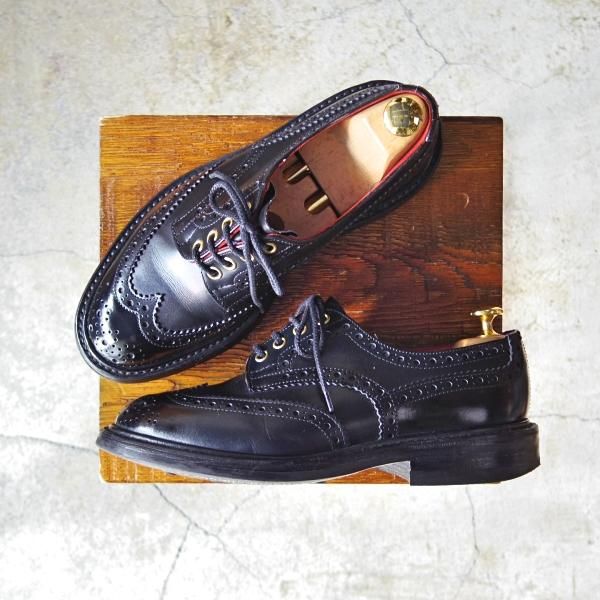 ★トリッカーズ SIZE 5.5【貴重★トレーディングポスト別注/BOURTON/バートン】M5633/ダイナイトソール/カーフ/黒/メンズ/Tricker's★e139