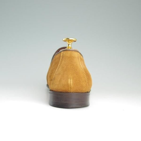 極上★(伊)ALMAS/アルマス SIZE 41【★トレーディングポスト別注/Trading Post】タッセルローファー/スエード/茶/メンズ★e141