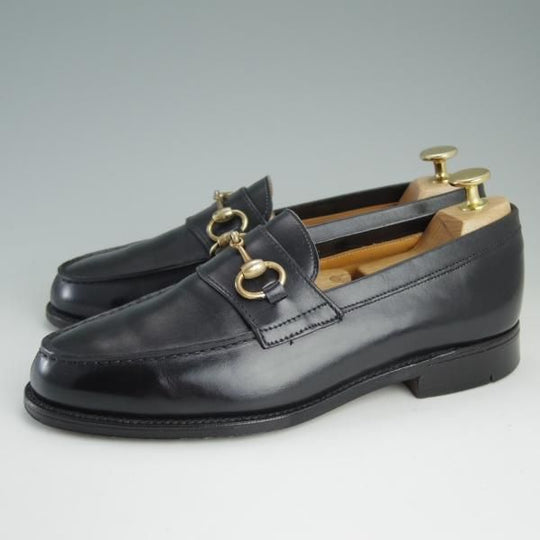 極上★ロイドフットウェア UK5.5【貴重★(英)テクニック社製/Lloyd Footwear】ビットローファー/カーフ/黒/メンズ/Technic★e142