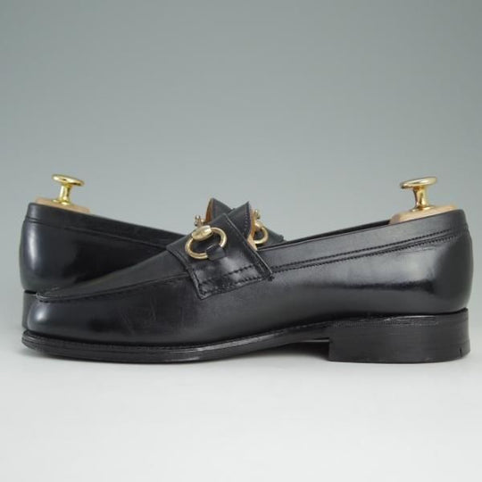 極上★ロイドフットウェア UK5.5【貴重★(英)テクニック社製/Lloyd Footwear】ビットローファー/カーフ/黒/メンズ/Technic★e142