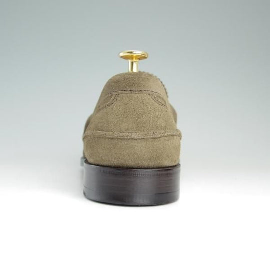 極美品★チャーチ 80F/UK8【★コインローファー/Pembrey】126ラスト/5都市ロゴ/ビーフロール/スエード/薄茶/メンズ/Church's★e143