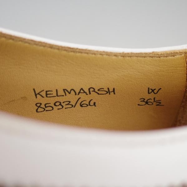極美品★チャーチ(レディース) SIZE 36.5【貴重★ギリーシューズ/Kelmarsh】レザーソール/4都市ロゴ/カーフ/白×茶/Church's★e145