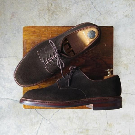 極美品★クロケット&ジョーンズ 6E【ダイナイトソール仕様★SEDGEMOOR/335ラスト】プレーントゥ/スエード/メンズ/Crockett&Jones★e147