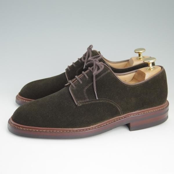 極美品★クロケット&ジョーンズ 6E【ダイナイトソール仕様★SEDGEMOOR/335ラスト】プレーントゥ/スエード/メンズ/Crockett&Jones★e147