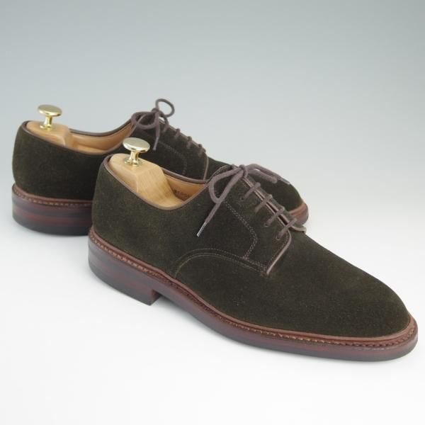 極美品★クロケット&ジョーンズ 6E【ダイナイトソール仕様★SEDGEMOOR/335ラスト】プレーントゥ/スエード/メンズ/Crockett&Jones★e147