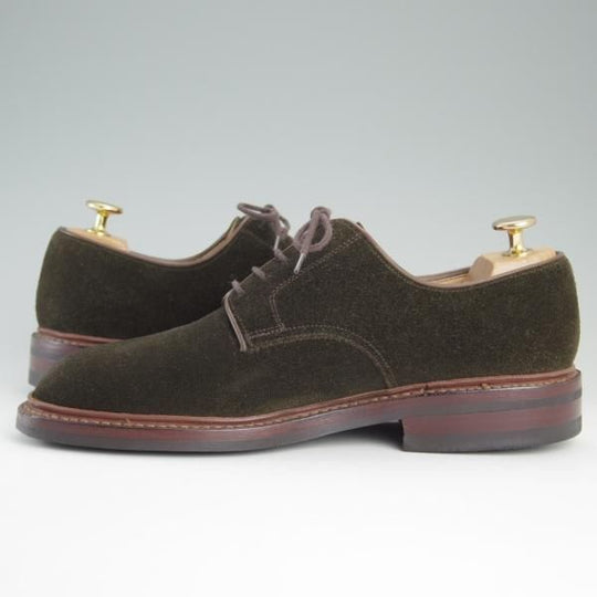 極美品★クロケット&ジョーンズ 6E【ダイナイトソール仕様★SEDGEMOOR/335ラスト】プレーントゥ/スエード/メンズ/Crockett&Jones★e147